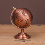 Mini Globe en Métal Vintage