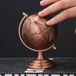 Mini Globe en Métal Vintage