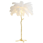 Lampadaire Plumes Autruche